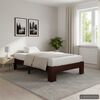 vidaXL Bed Frame without Mattress Dark Brown Solid Pine Wood 90x200 cm