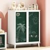 vidaXL Cabinet with Two Doors and Chalkboard Front ROROS White