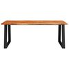 vidaXL Dining Table with Live Edge 200x90x75 cm Solid Wood Acacia