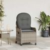vidaXL Recliner Chair Grey 56 x 66 x 95cm Poly Rattan