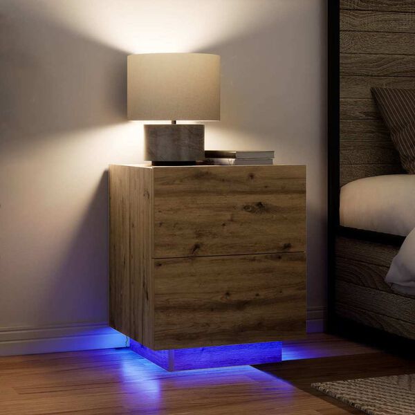 vidaXL Bedside Cabinet Artisan Oak 45 x 40 x 55 cm Engineered Wood