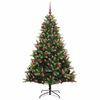 vidaXL Artificial Hinged Christmas Tree 300 LEDs Green 180 cm