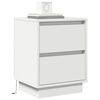 vidaXL Bedside Cabinet White 39 x 34.5 x 50 cm Engineered wood