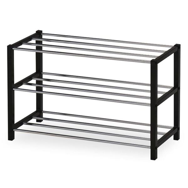 Rousseau Shoe Rack Sam Metal Black