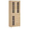 vidaXL Highboard Sonoma Oak 69.5x34x180 cm Engineered Wood