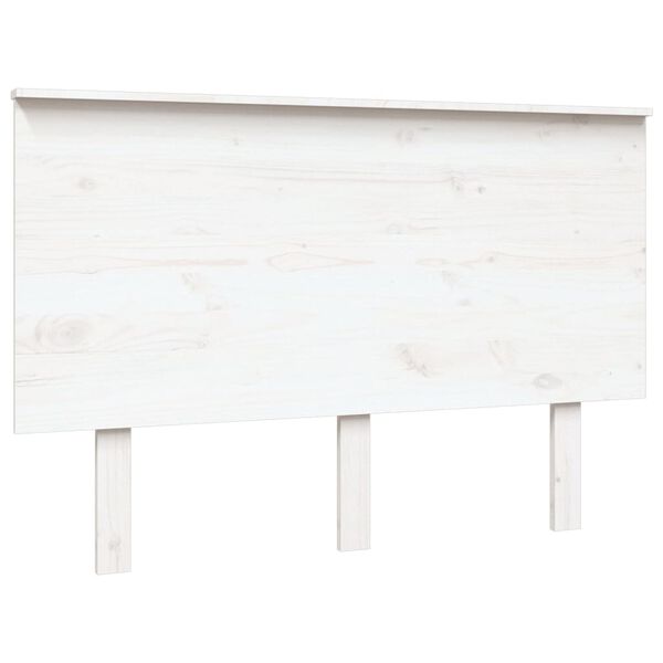 vidaXL Bed Headboard White 124x6x82.5 cm Solid Wood Pine