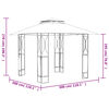 vidaXL Gazebo with Roof Anthracite 300x300x270 cm Steel