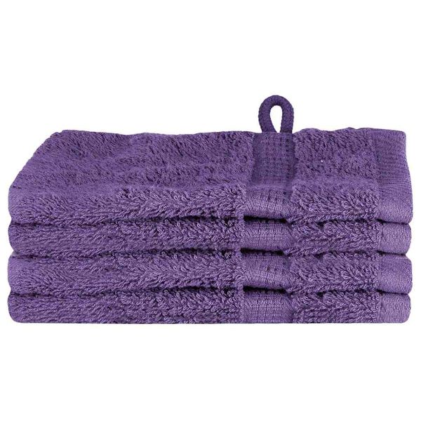 vidaXL Washcloths SOLUND Purple Cotton