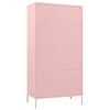 vidaXL Wardrobe Pink 90x50x180 cm Steel