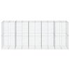 vidaXL Gabion Basket with Cover 500x100x200 cm Galvanised Iron