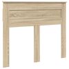 vidaXL Bed Frame with Headboard Sonoma 120 x 190 cm Solid Pine Wood