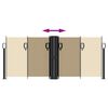 vidaXL Retractable Side Awning Beige 100x600 cm
