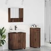 vidaXL Bathroom Furniture Set 3 pcs Brown Oak Engineered wood & Metal