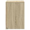 vidaXL Bedside Cabinet with LED Lights Sonoma Oak Engineered Wood