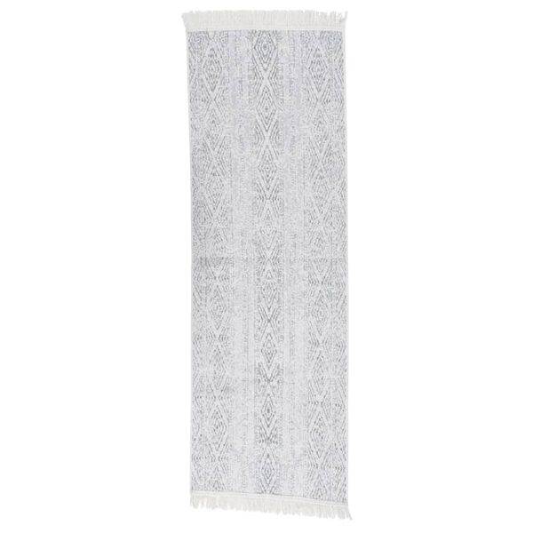 vidaXL Rug Light Grey 80x300 cm Cotton