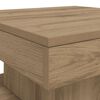 vidaXL Coffee Table with LED Lights Artisian Oak 50x50x40 cm