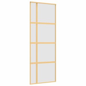 vidaXL Sliding Door Gold 76x205 cm Frosted ESG Glass and Aluminium
