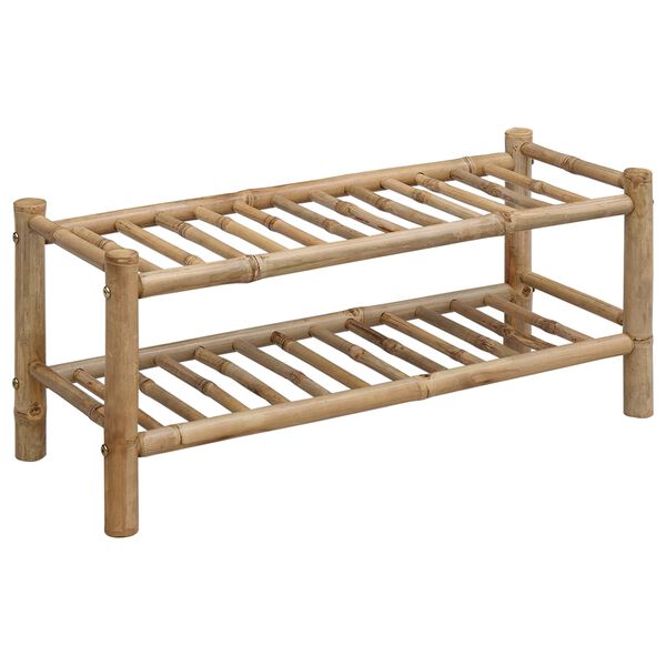 vidaXL Shoe Rack with Shelf Natural 68 x 28 x 30 cm Bamboo