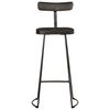 vidaXL Bar Stools 2 pcs Black 49x43x103 cm Solid Wood Mango
