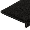vidaXL Stair Mats 15 pcs 65x21x4 cm Black Rectangular Edge