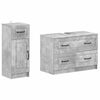 vidaXL 2 Piece Bathroom Cabinet Set UTRECHT Concrete Grey