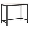 vidaXL Table White 100 x 50 x 77 cm Engineered Wood and Steel