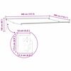 vidaXL Retractable Awning Manual Red and White 400 x 300 cm