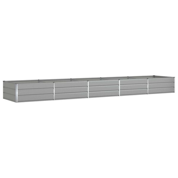vidaXL Planter Light Grey 480 x 100 x 45 cm Galvanised Steel