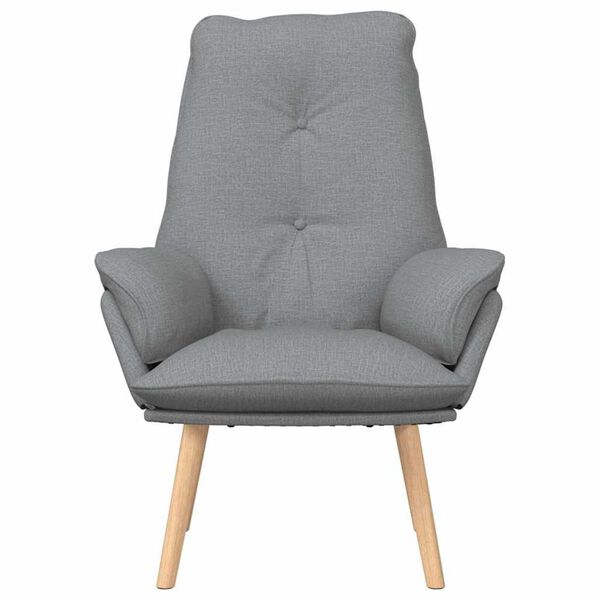 vidaXL Armchair Light Grey 69 x 74 x 93 cm Sherpa Fabric