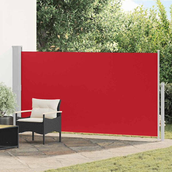 vidaXL Patio Retractable Side Awning 170x300 cm Red