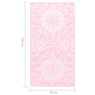 vidaXL Outdoor Carpet Pink 80x150 cm PP