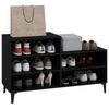 vidaXL Shoe Cabinet Black 102x36x60 cm Engineered Wood