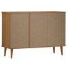 vidaXL Sideboard MOLDE Brown 113x40x80 cm Solid Wood Pine