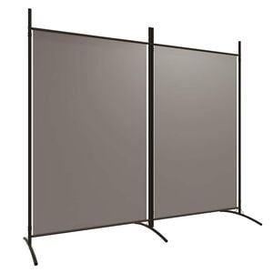 vidaXL 2-Panel Room Divider Anthracite 175x180 cm Fabric