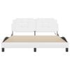 vidaXL Bed Frame with LED without Mattress "Zadar" White 160x200 cm