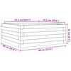 vidaXL Garden Planter 60x60x23 cm Solid Wood Pine