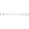 vidaXL Garden Fence with Hoop Top Steel 1603.5x150 cm Black