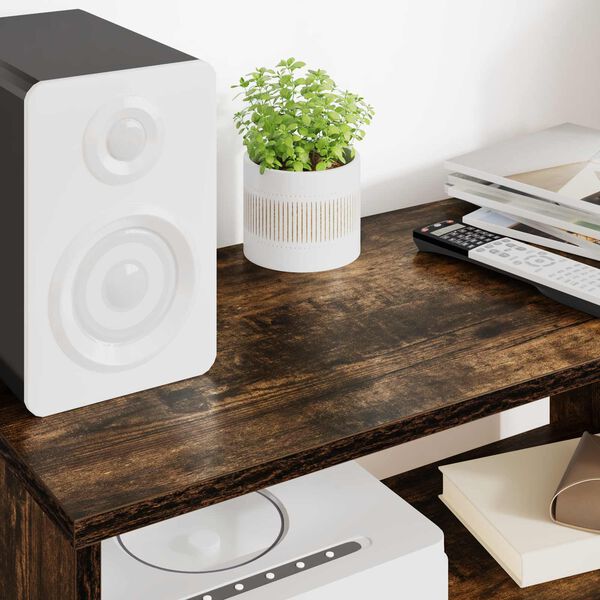 vidaXL TV Cabinet Smoked Oak 60 x 30 x 40 cm Engineered Wood