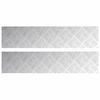 vidaXL Stair Tread Rectangular 2 pcs Silver 90 x 20 cm Aluminium
