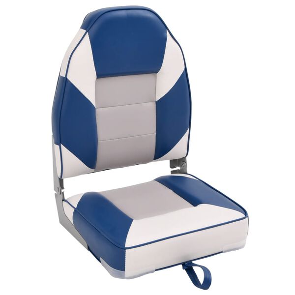 vidaXL 2 Piece Foldable Boat Seat Set High Backrest