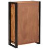 vidaXL Highboard with Doors Brown Solid Acacia Wood and Metal
