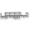 vidaXL 6 Piece Garden Lounge Set Grey Solid Pinewood