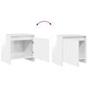 vidaXL Bedside Cabinet High Gloss White 45x34x44.5 cm Engineered Wood