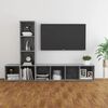 vidaXL 3 Piece TV Cabinet Set Concrete Grey Engineered Wood