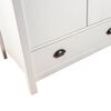 vidaXL 2-Door Wardrobe Hill White 89x50x170 cm Solid Pine Wood