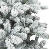 vidaXL Artificial Hinged Christmas Tree Snow Flocked White 150 cm