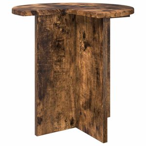vidaXL Side Table with Storage Smoked Oak &Oslash; 39 x 38 cm Engineered Wood