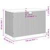 vidaXL Garden Storage Box Grey 110x55x63 cm Poly Rattan Acacia Wood