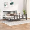 vidaXL Bed Frame without Mattress Grey 200x200 cm Solid Wood Pine