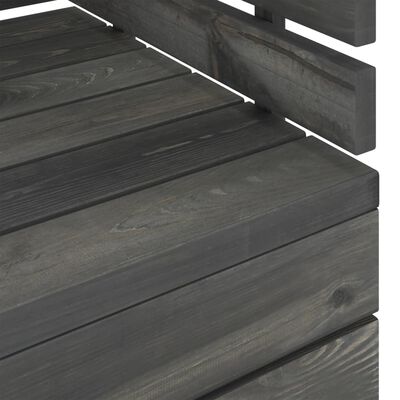 vidaXL Garden 2-Seater Pallet Sofa Dark Grey Solid Pinewood